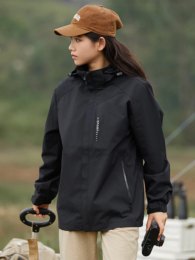 SAM - Unisex casual waterdichte windjack met afneembare capuchon