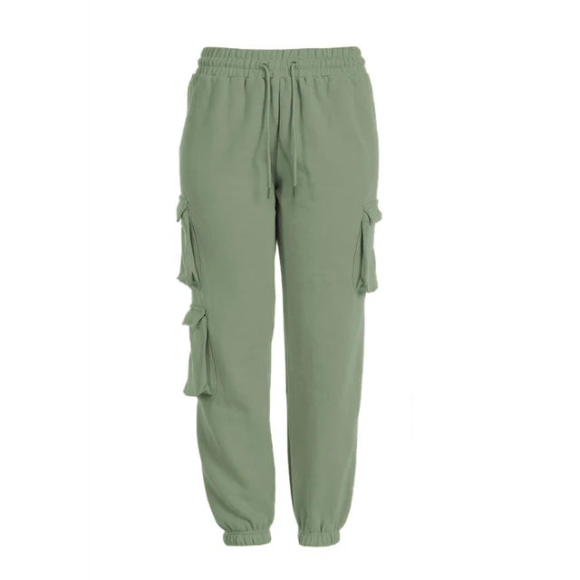 THERESIA - Dames Jogger Sweatpants met hoge taille en trekkoordsluiting
