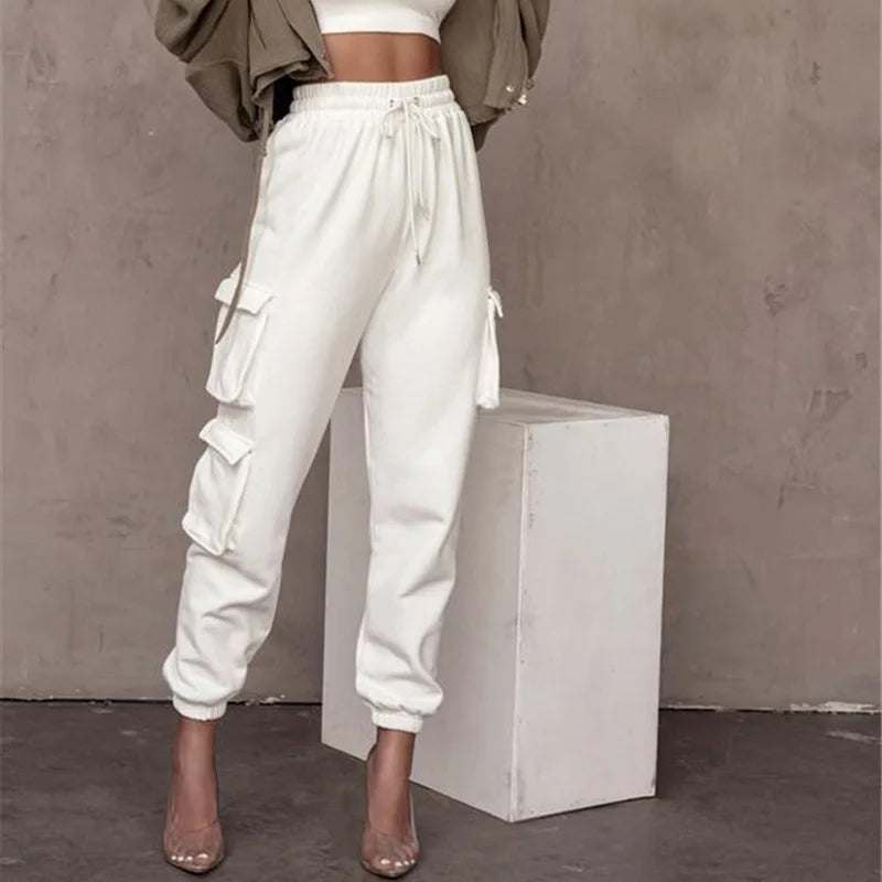 THERESIA - Dames Jogger Sweatpants met hoge taille en trekkoordsluiting