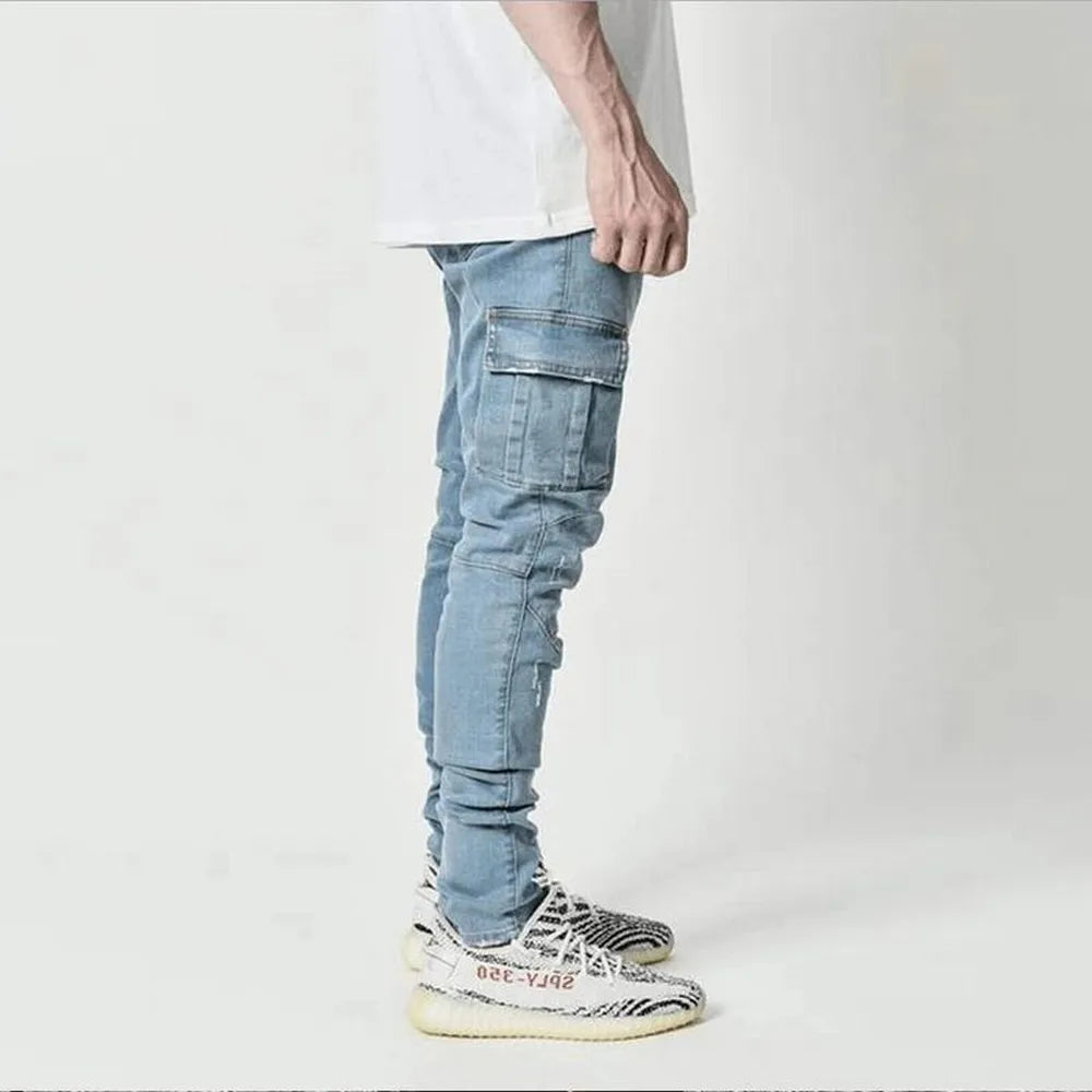KIKO - Heren Elastische Cargo Jeans