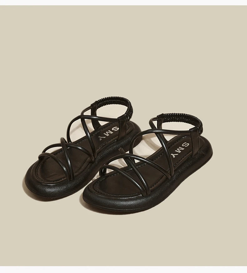 CAROLIJN - Verhoogde Casual Romeinse Sandalen met Dikke Zool voor Vrouwen