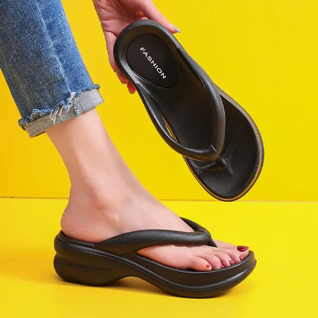 MARIJE - Zomer Wig Flip Flops met Antislip Plateau Sandalen voor Vrouwen