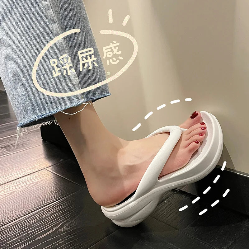 MARIJE - Zomer Wig Flip Flops met Antislip Plateau Sandalen voor Vrouwen