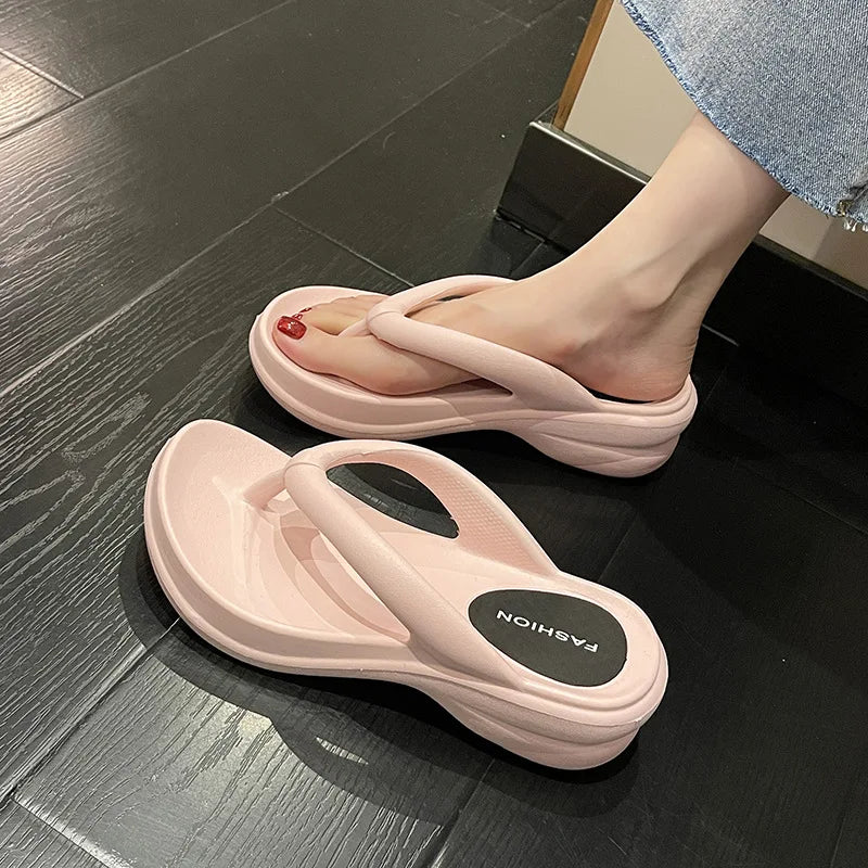 MARIJE - Zomer Wig Flip Flops met Antislip Plateau Sandalen voor Vrouwen