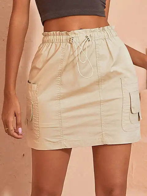 Josephine - Vintage preppy cargo minirok voor dames