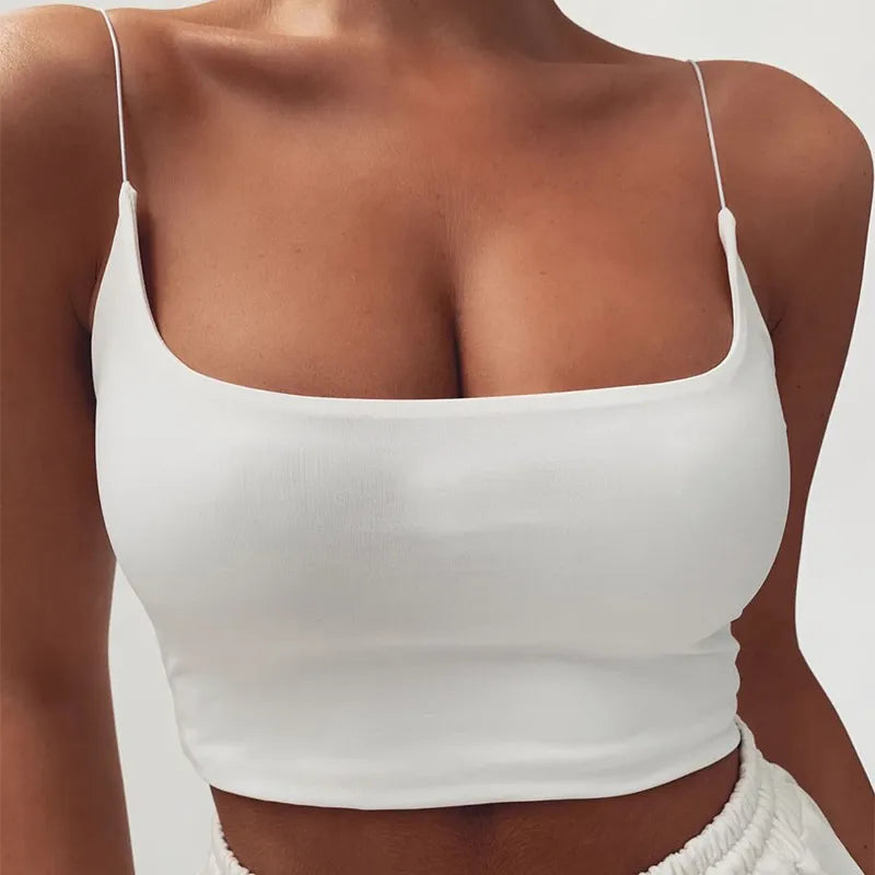 Inge - Damen Bustier Crop Top aus hochelastischer Baumwolle