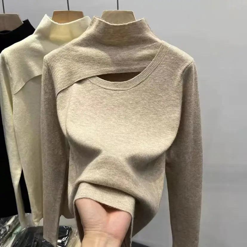 Gwendolyn - Elegante Sweater met Halve Hoogte Kraag