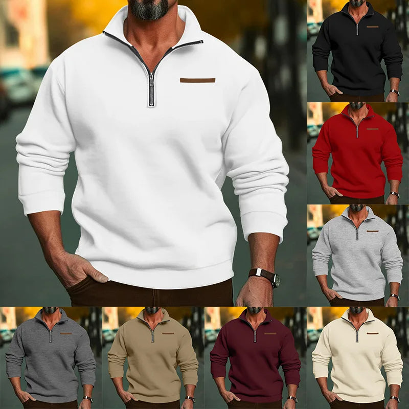 Rudyard - Heren Pullover Winter Fluweel Half-Zip