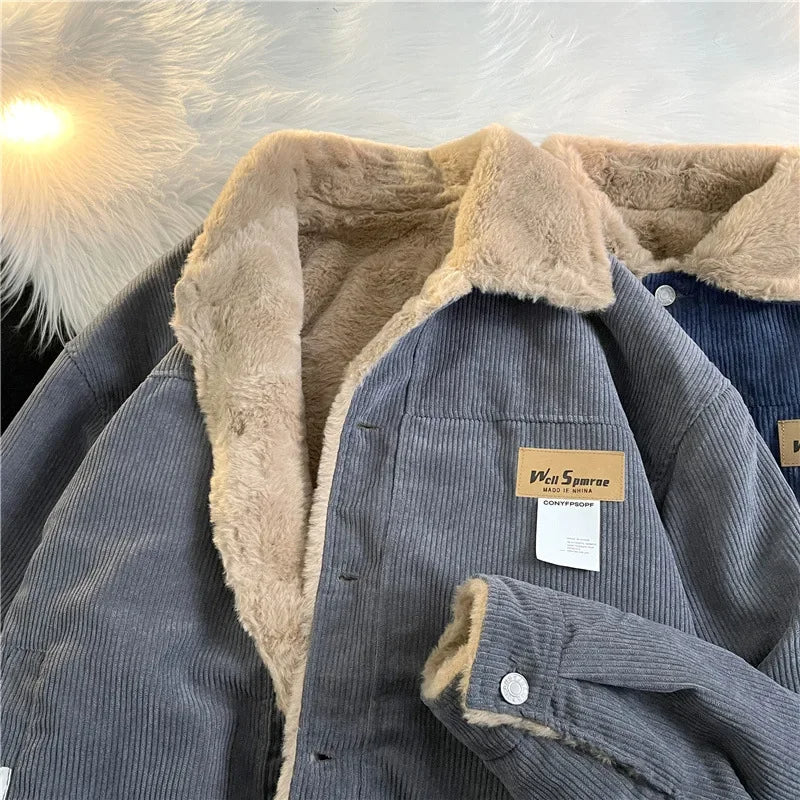 Penn - Mannen Trendy Corduroy Katoen-Gepolsterde Jas