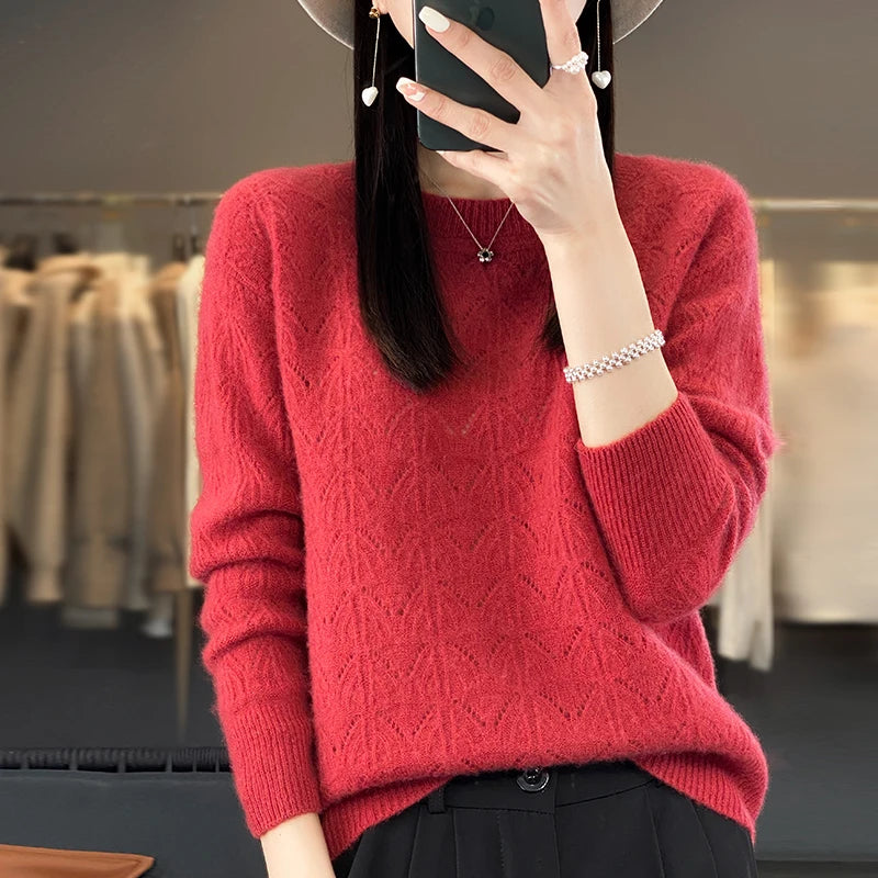 Winika - Luxe Merino Wol Pullover met O-hals