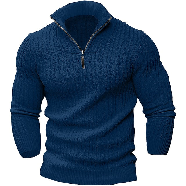 THOMAS - Modieuze trui met rits voor heren (Italiaans design)