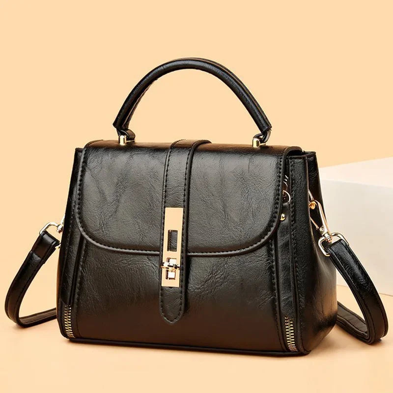 Carrie - Retro Fashion Zachte Leren Schoudertas voor Vrouwen