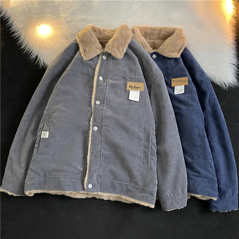 Penn - Mannen Trendy Corduroy Katoen-Gepolsterde Jas