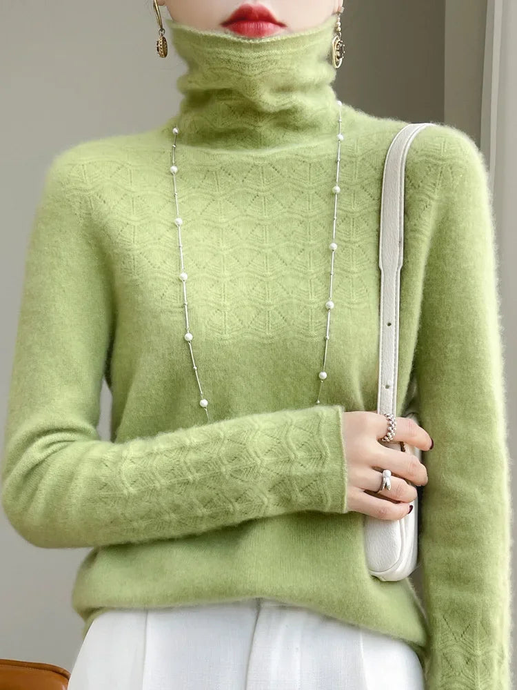 Josette - Trui met col van 100% Merino wol