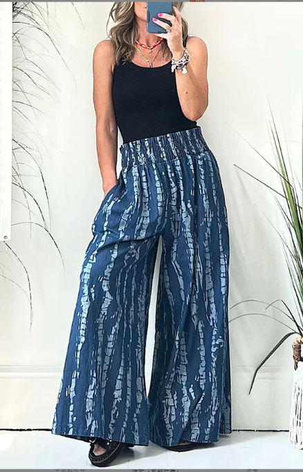 EVA - Luchtige wijde vintage broek in Ibiza stijl