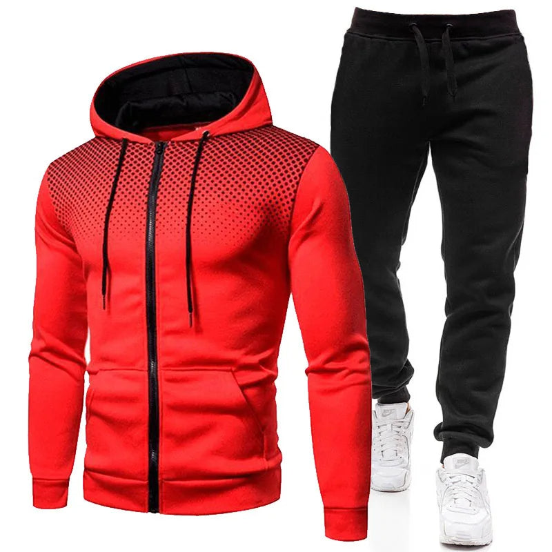 Cormac - Sweatshirt & Sweatbroek Set met Ritssluiting voor Casual Fitness en Sport