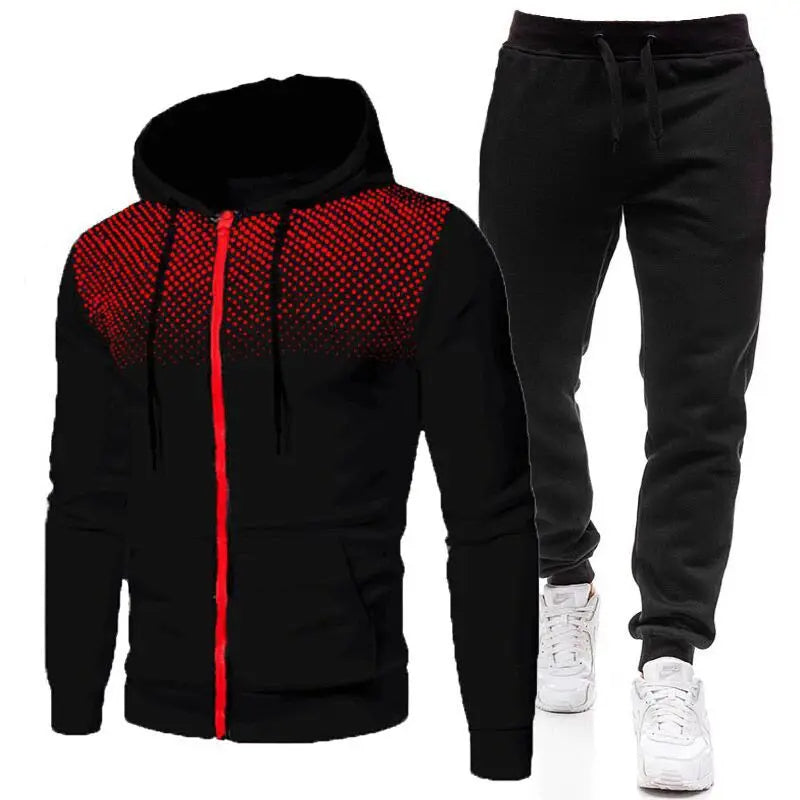 Cormac - Sweatshirt & Sweatbroek Set met Ritssluiting voor Casual Fitness en Sport