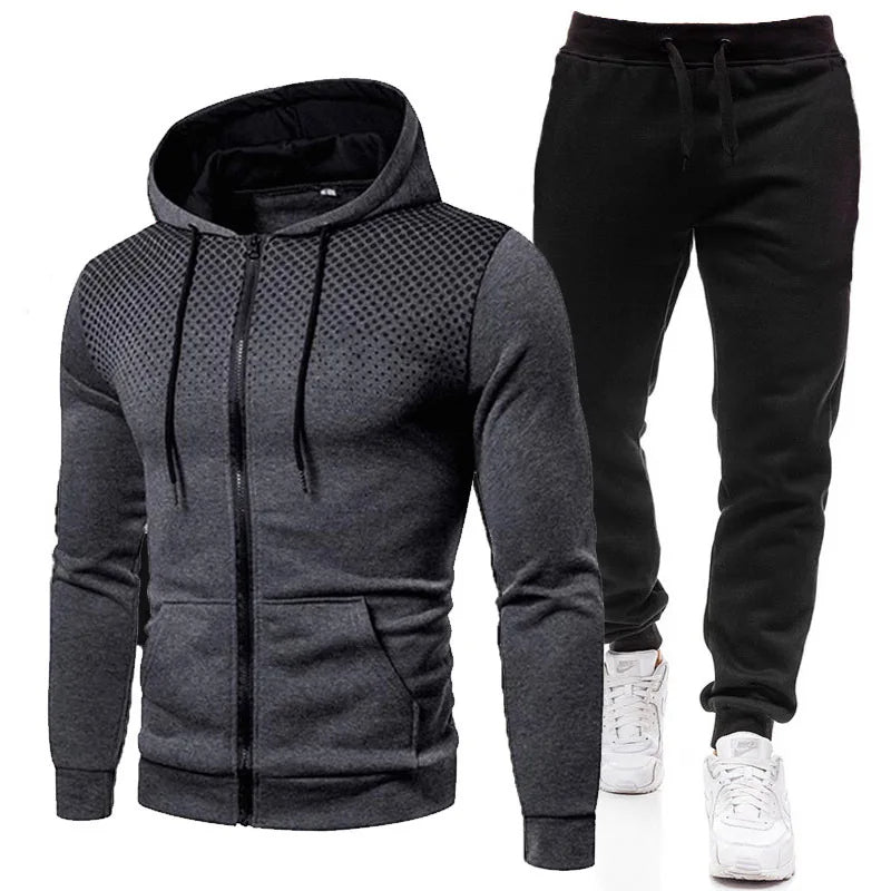 Cormac - Sweatshirt & Sweatbroek Set met Ritssluiting voor Casual Fitness en Sport