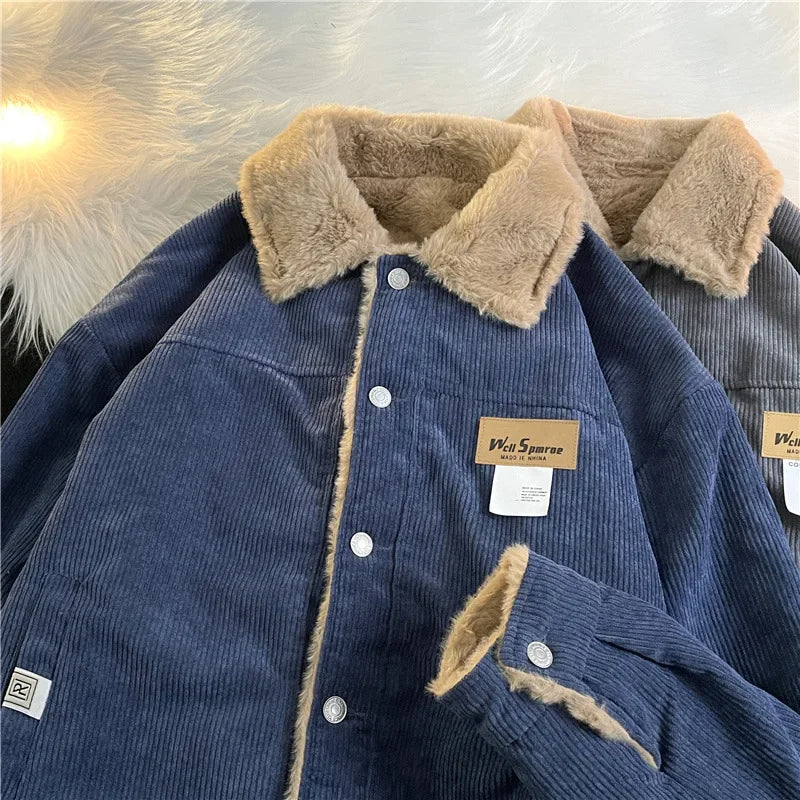 Penn - Mannen Trendy Corduroy Katoen-Gepolsterde Jas