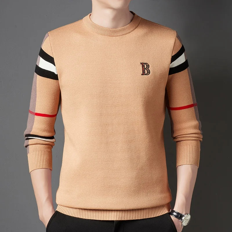 Norland - 2024 Herfst/Winter Luxe Heren Klassieke Streep Geruite Trui