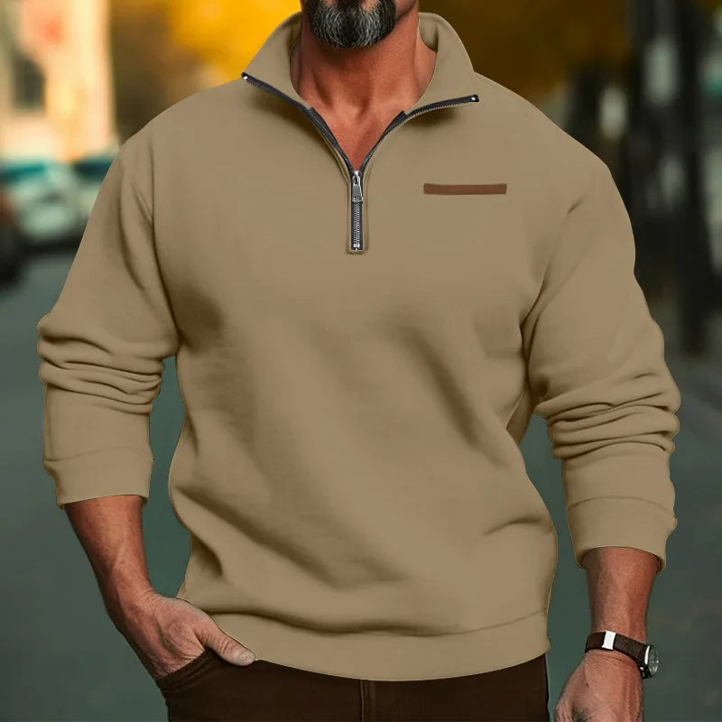Rudyard - Heren Pullover Winter Fluweel Half-Zip