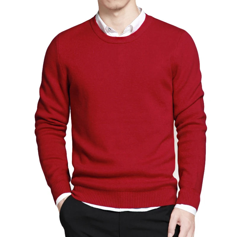 Gilroy - Katoenen Pullover Sweater met O-hals voor heren