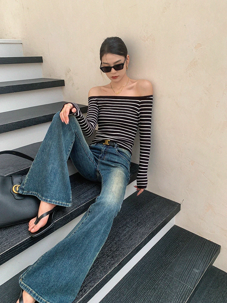 CAROLINE - Boot Cut High Waist Flare Jeans voor Dames