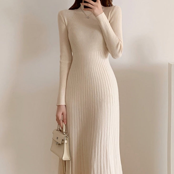 ILSE - Elegante midi-feestjurk met lange mouwen