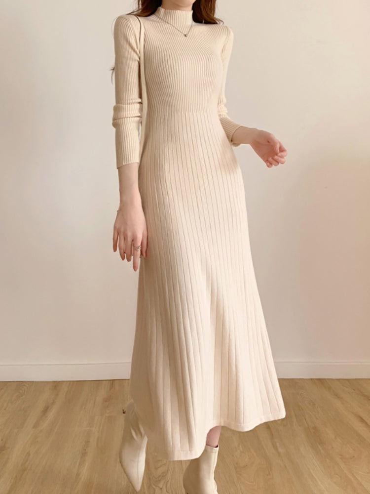 ILSE - Elegante midi-feestjurk met lange mouwen