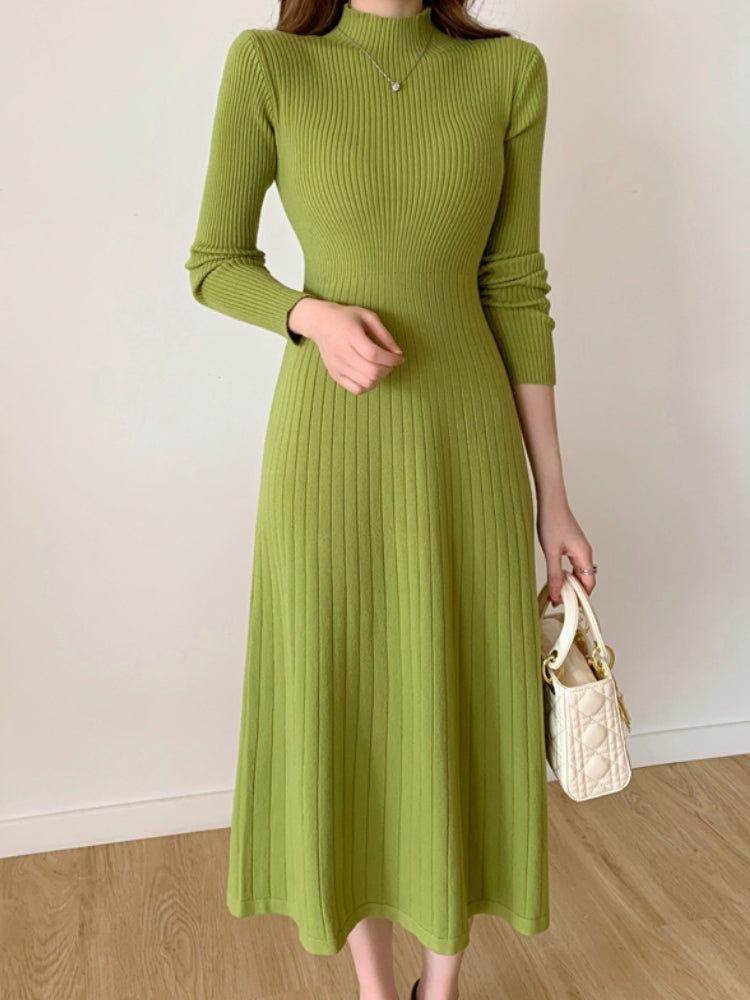ILSE - Elegante midi-feestjurk met lange mouwen