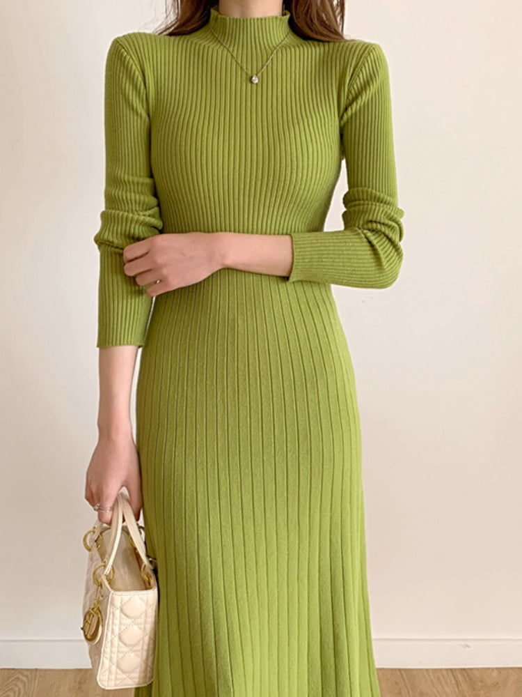 ILSE - Elegante midi-feestjurk met lange mouwen