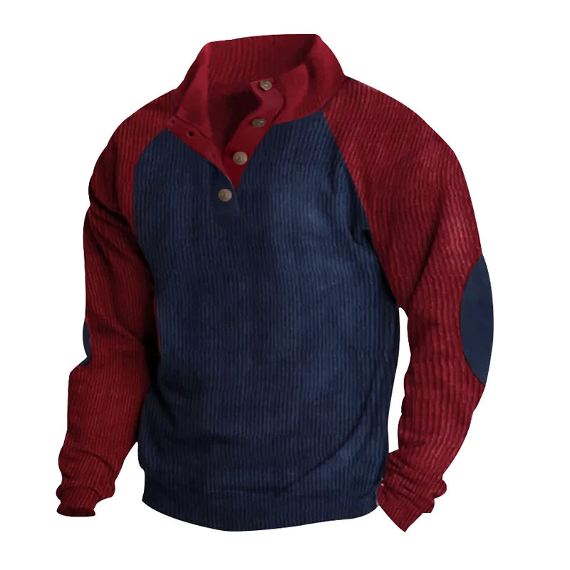 Blaise - Casual Corduroy Kleurblok Trui voor heren