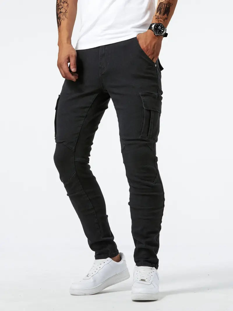 JELLE - Heren Stretch Cargo Jeans