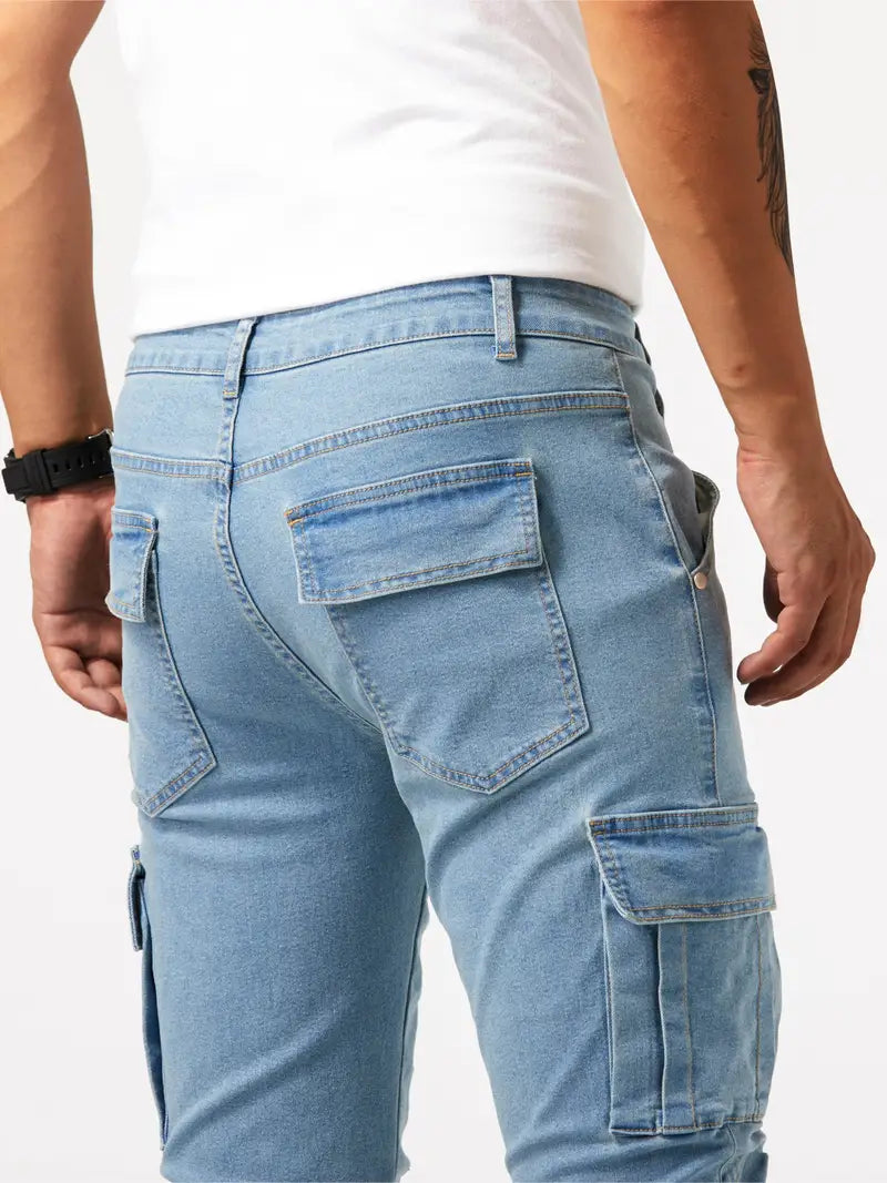 JELLE - Heren Stretch Cargo Jeans