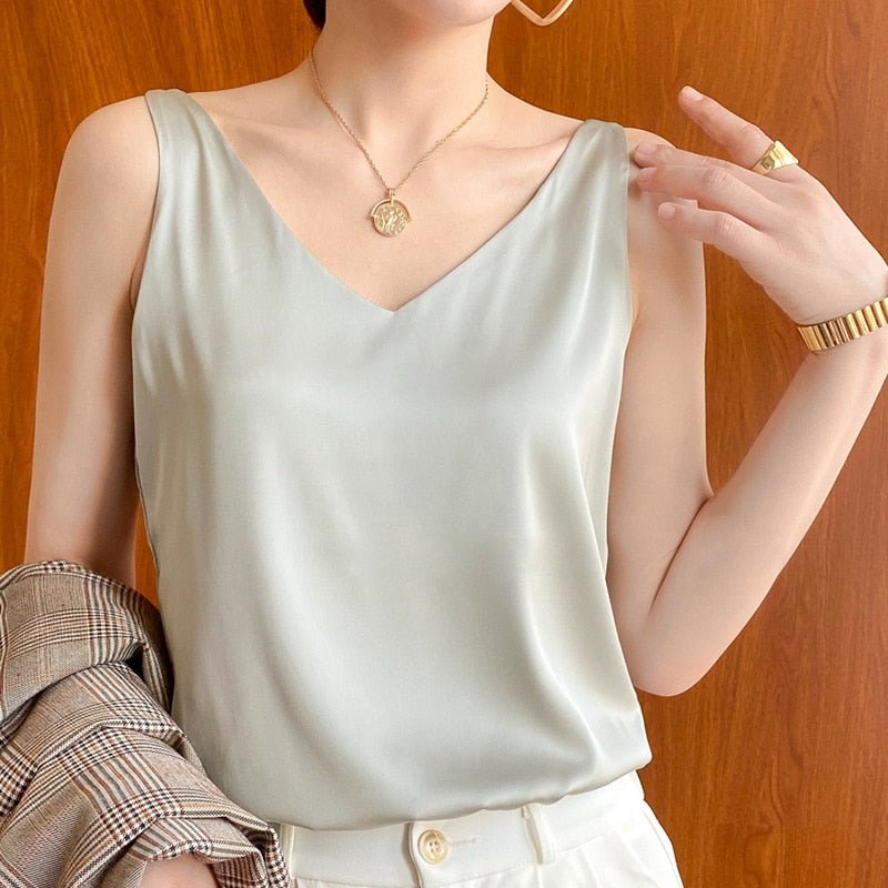 SOPHIE - Elegante zijdeachtige tanktop voor dames