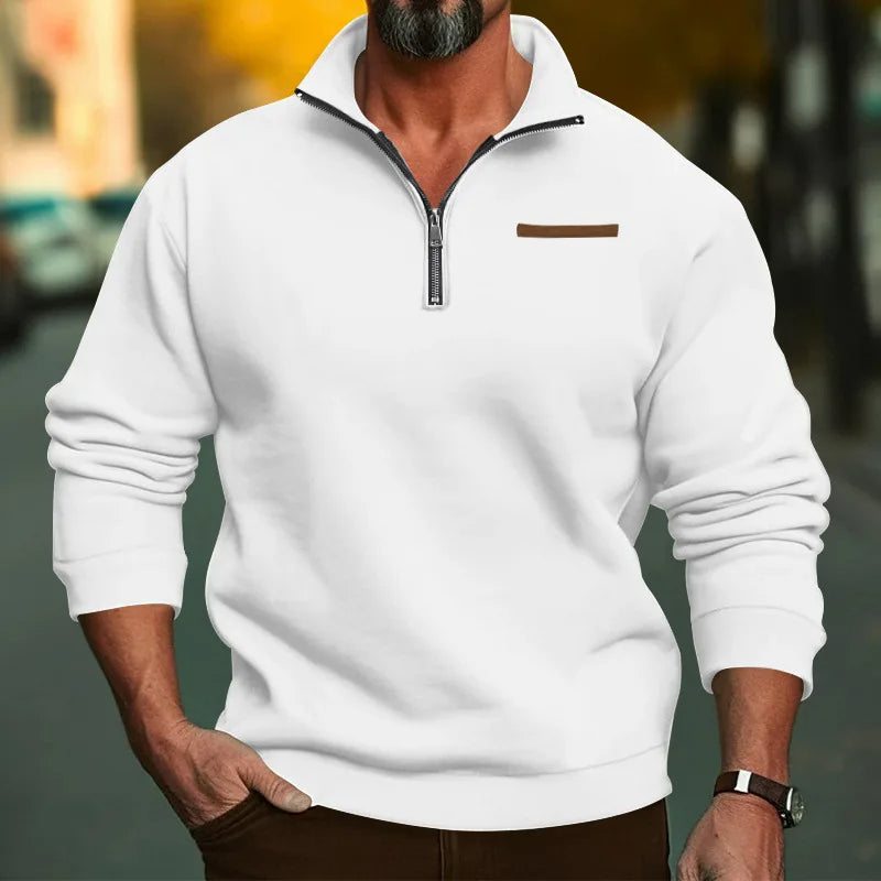 Rudyard - Heren Pullover Winter Fluweel Half-Zip