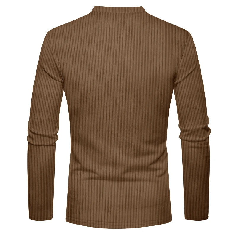 Santiago - Stijlvol Long Sleeve Patch Pocket T-shirt voor Lente Voor Mannen