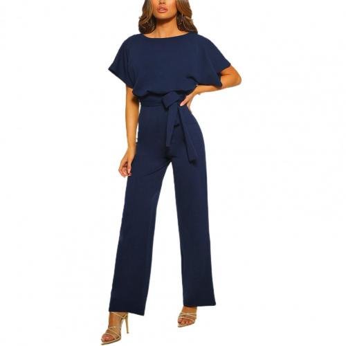 HELENE - Klassieke jumpsuit met ronde hals