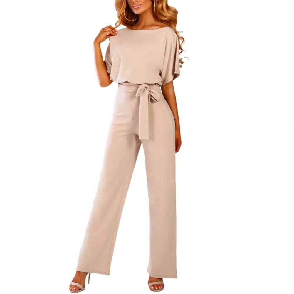 HELENE - Klassieke jumpsuit met ronde hals
