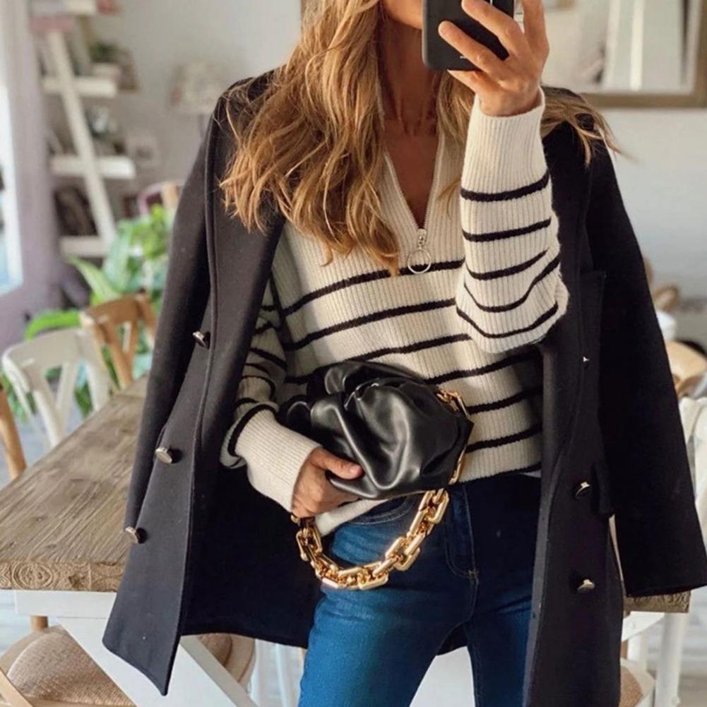 EILEEN - Casual chique trui met ritssluiting