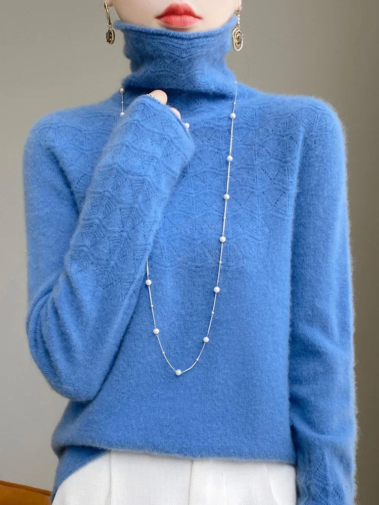 Josette - Trui met col van 100% Merino wol