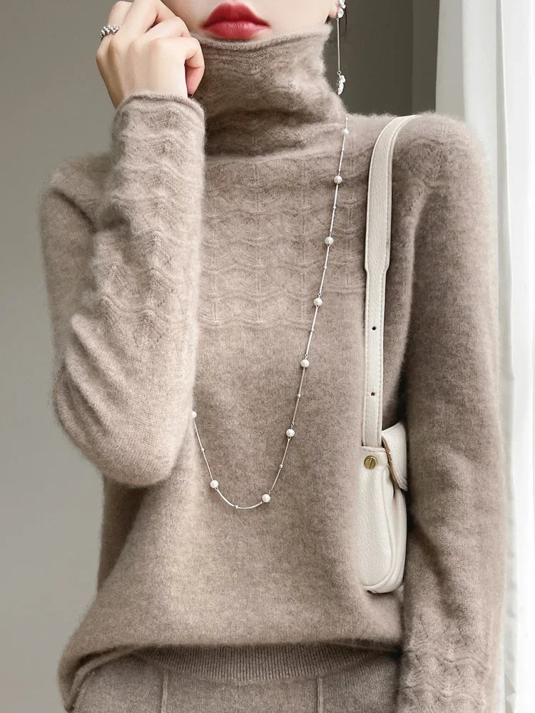Josette - Trui met col van 100% Merino wol