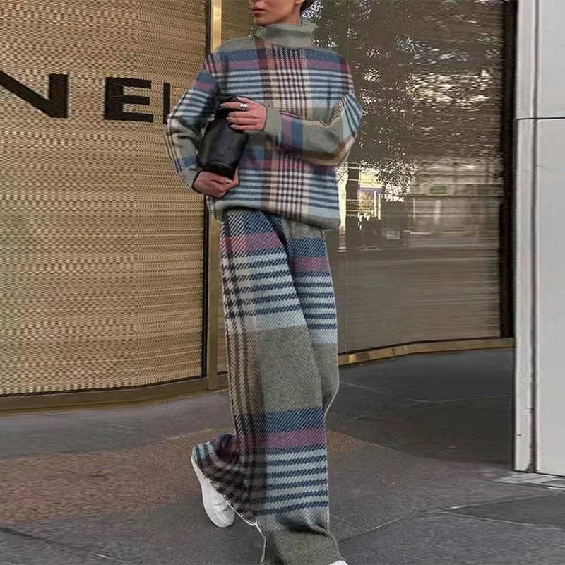 Ula - Hoge kwaliteit Vrouwen Hoge Kraag Lange Mouwen Top & Broek Suit
