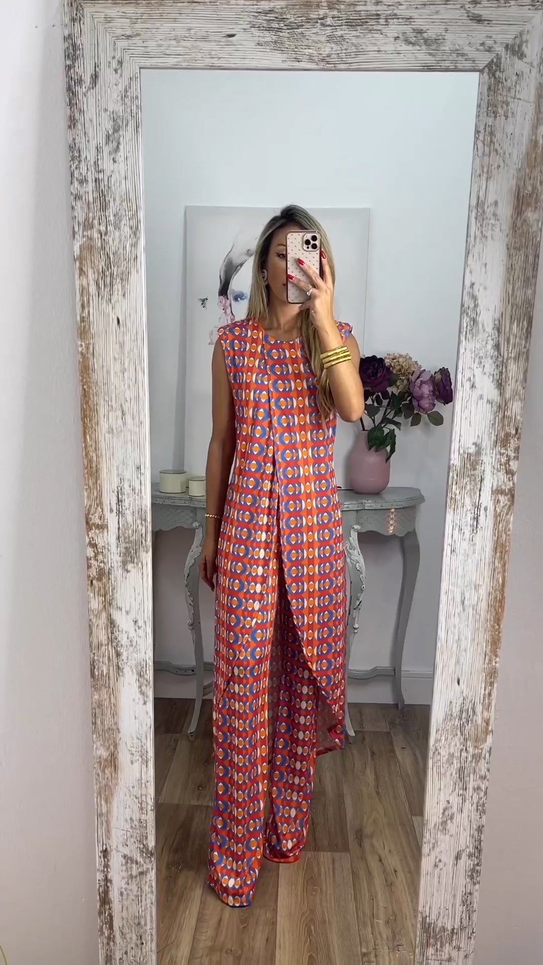 MARGO - Comfy pak met abstracte print voor dames