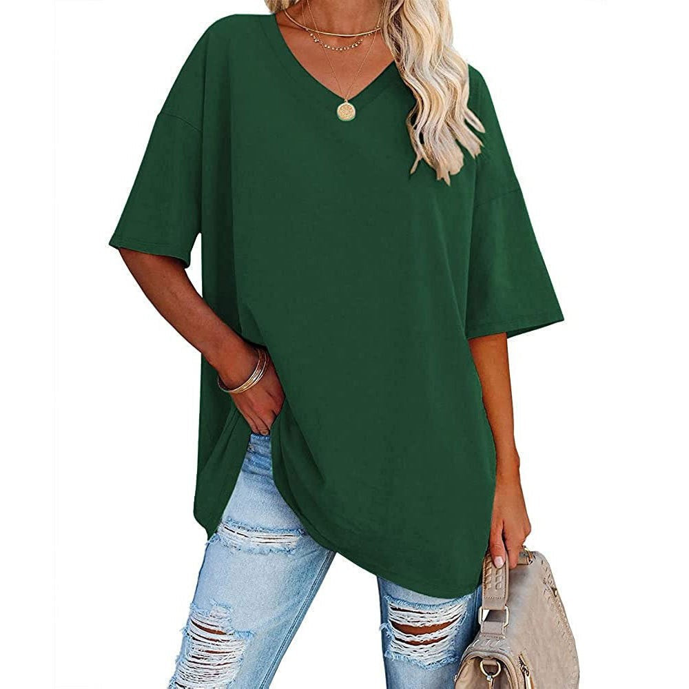 LUCIA - Casual Los V-Hals T-Shirt