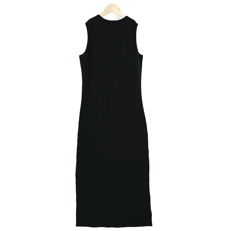 Kamala -Casual Bodycon geribbelde Maxi jurk voor dames