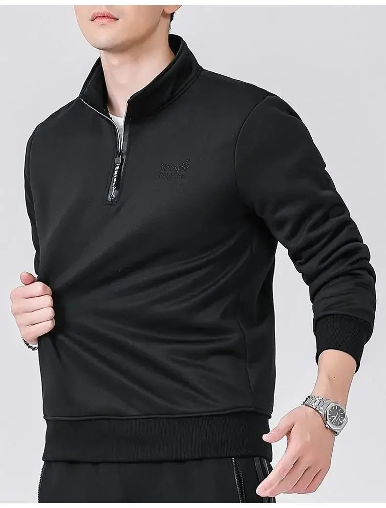 Zygmunt - Heren fleece gevoerd winter sweatshirt