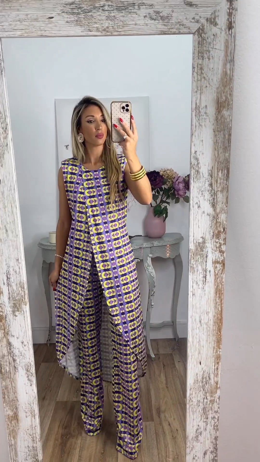 MARGO - Comfy pak met abstracte print voor dames