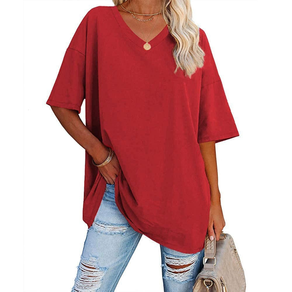 LUCIA - Casual Los V-Hals T-Shirt