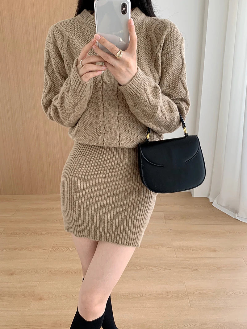 Celestia - Bodycon jurk met ribboord voor dames